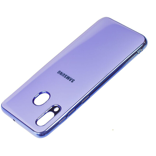 

TPU чехол GLOSSY LOGO для Samsung Galaxy A20 / A30 Сиреневый