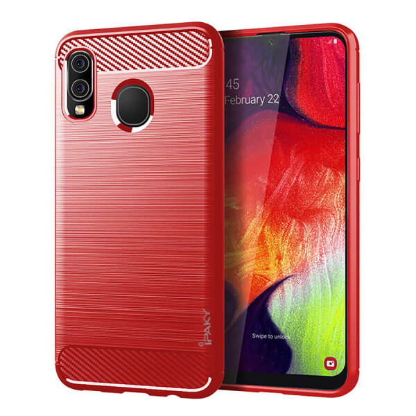 

TPU чехол iPaky Slim Series для Samsung Galaxy A20 / A30 Красный