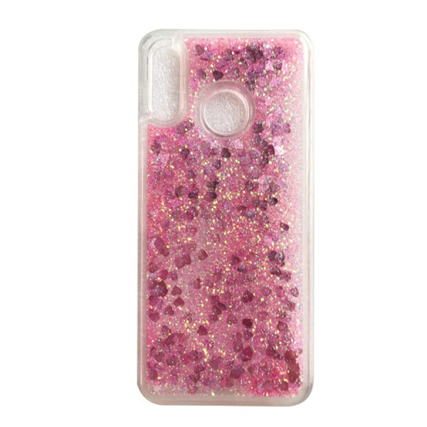 

TPU чехол Liquid hearts для Huawei P Smart+ (nova 3i) Розовый