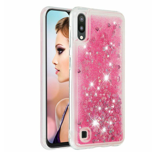 

TPU чехол Liquid hearts для Samsung Galaxy A10 (A105F) Розовый