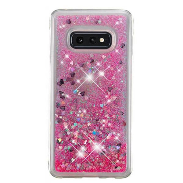 

TPU чехол Liquid hearts для Samsung Galaxy S10 Розовый