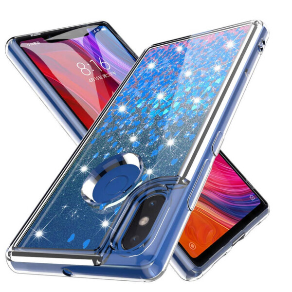 

TPU чехол Liquid hearts для Xiaomi Mi 8 Бирюзовый