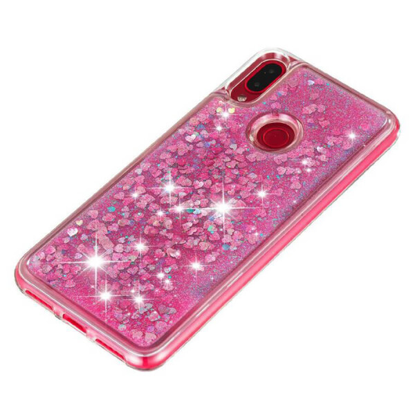 

TPU чехол Liquid hearts для Xiaomi Redmi 7 Розовый