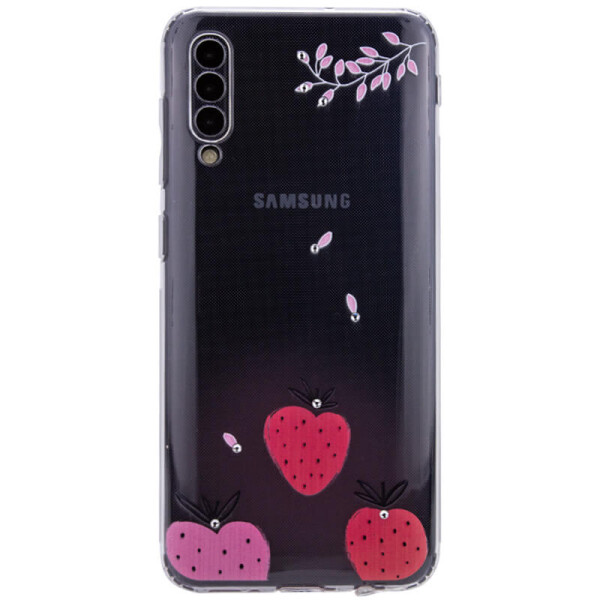 

TPU чехол Luxury Diamond full protective для Samsung Galaxy A50 (A505F) / A50s / A30s Красный / Клубника