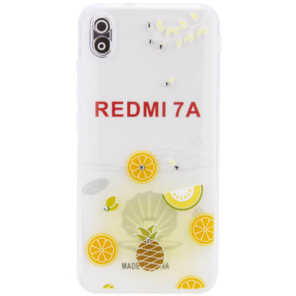 

TPU чехол Luxury Diamond full protective для Xiaomi Redmi 7A Желтый / Тропические фрукты
