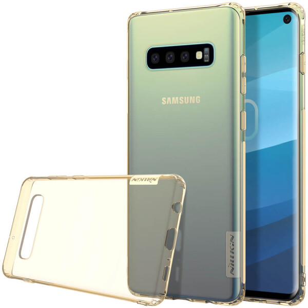 

TPU чехол Nillkin Nature Series для Samsung Galaxy S10+ Золотой (прозрачный)