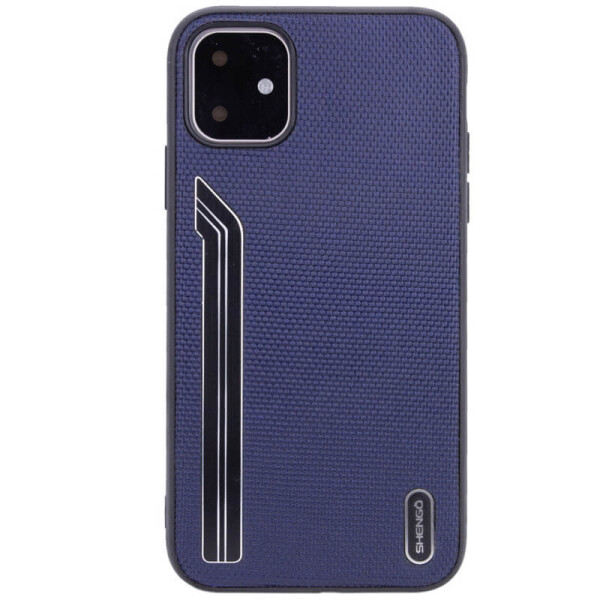 

TPU чехол SHENGO Textile series для Apple iPhone 11 (6.1") Синий