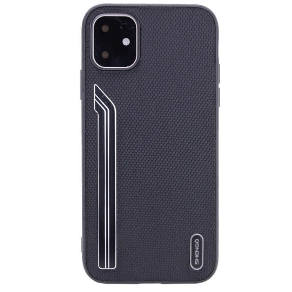 

TPU чехол SHENGO Textile series для Apple iPhone 11 (6.1") Черный