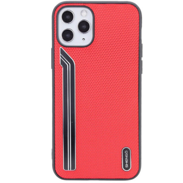 

TPU чехол SHENGO Textile series для Apple iPhone 11 Pro Max (6.5") Красный