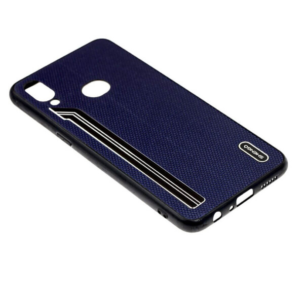 

TPU чехол SHENGO Textile series для Samsung Galaxy A10s Синий