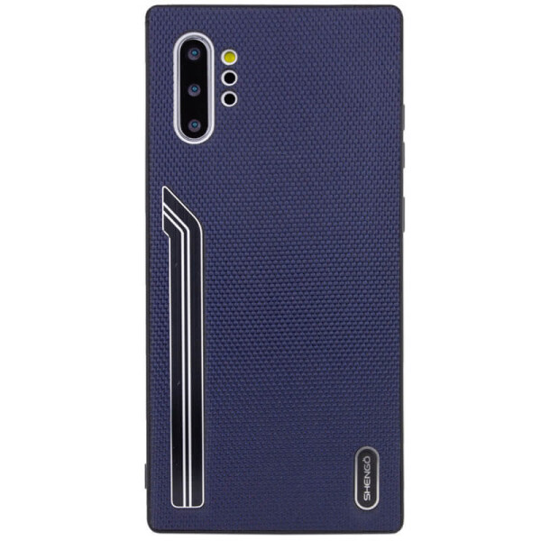 

TPU чехол SHENGO Textile series для Samsung Galaxy Note 10 Plus Синий