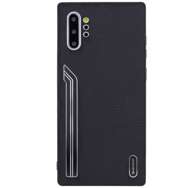 

TPU чехол SHENGO Textile series для Samsung Galaxy Note 10 Plus Черный