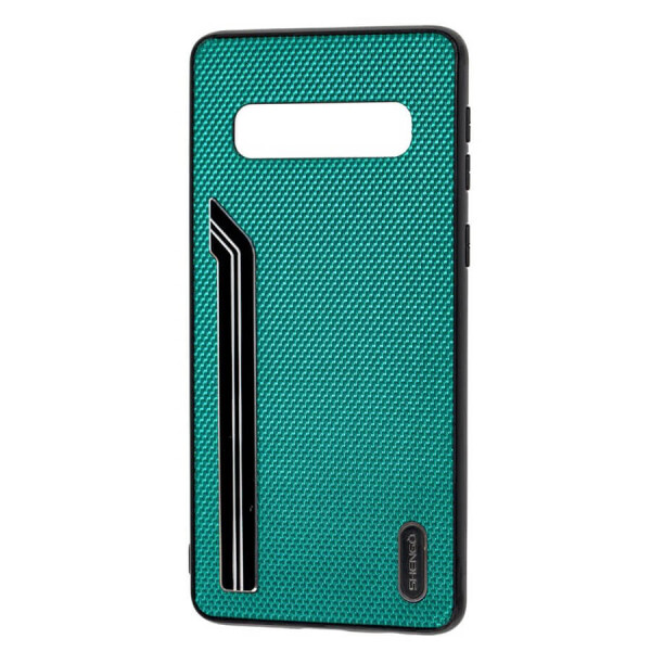 

TPU чехол SHENGO Textile series для Samsung Galaxy S10+ Зеленый
