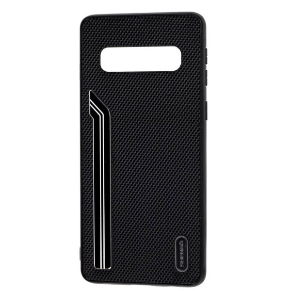 

TPU чехол SHENGO Textile series для Samsung Galaxy S10+ Черный