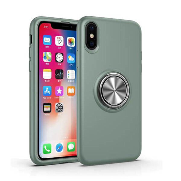 

TPU чехол Summer ColorRing под магнитный держатель для Apple iPhone XS Max (6.5") Салатовый