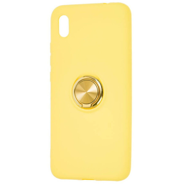 

TPU чехол Summer ColorRing под магнитный держатель для Samsung Galaxy A10 (A105F) Желтый