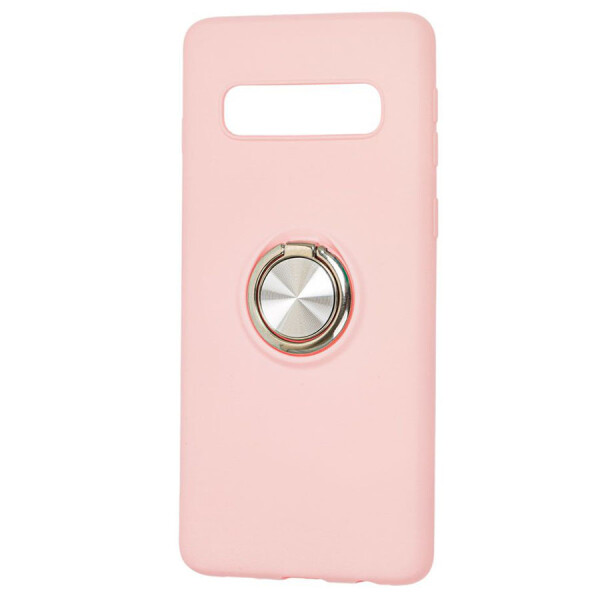 

TPU чехол Summer ColorRing под магнитный держатель для Samsung Galaxy S10 Розовый