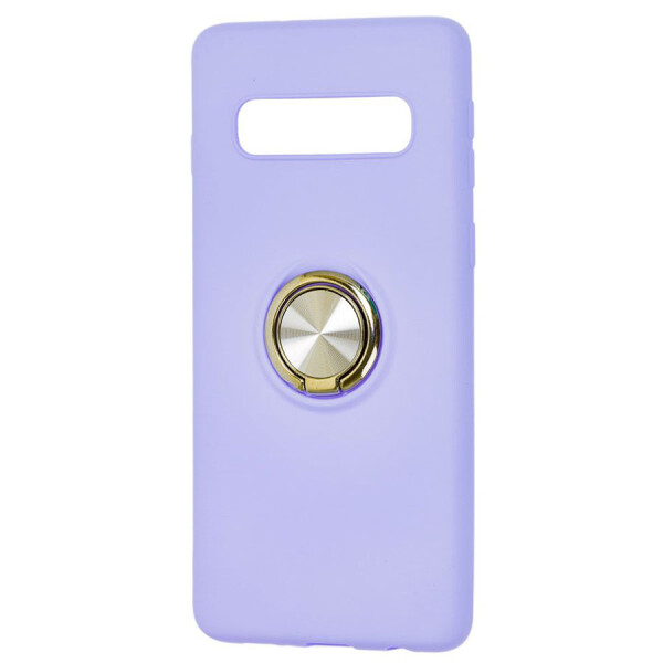 

TPU чехол Summer ColorRing под магнитный держатель для Samsung Galaxy S10 Фиолетовый
