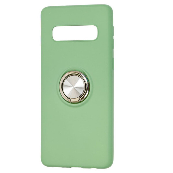 

TPU чехол Summer ColorRing под магнитный держатель для Samsung Galaxy S10+ Салатовый