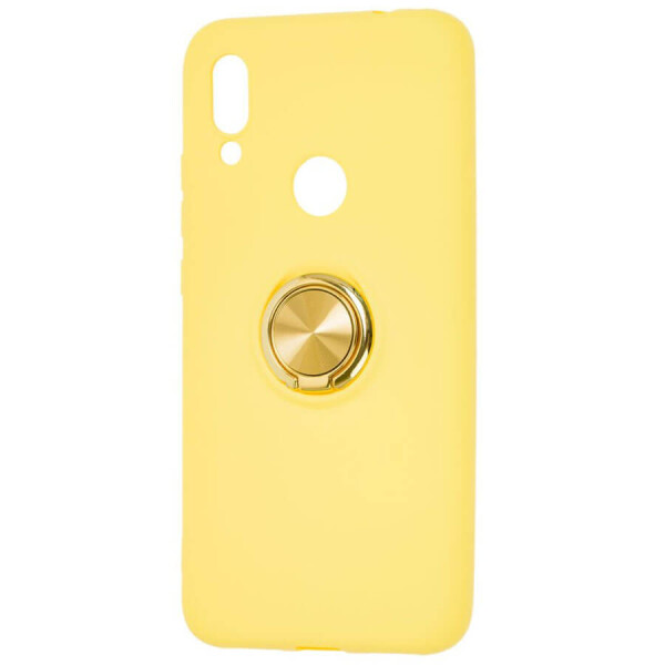 

TPU чехол Summer ColorRing под магнитный держатель для Xiaomi Redmi 7 Желтый
