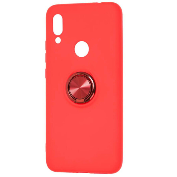 

TPU чехол Summer ColorRing под магнитный держатель для Xiaomi Redmi 7 Красный