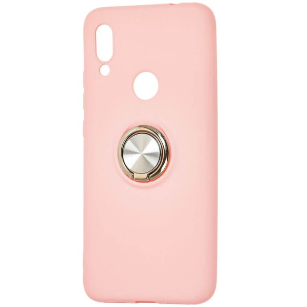 

TPU чехол Summer ColorRing под магнитный держатель для Xiaomi Redmi 7 Розовый