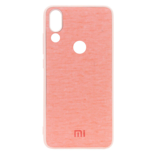 

TPU чехол Textile Logo для Xiaomi Redmi 7 Розовый