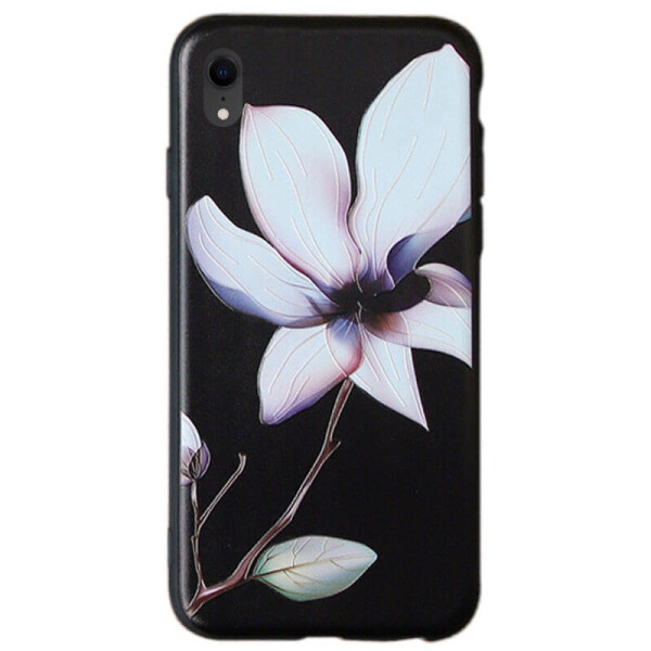 

TPU чехол Магнолия для Apple iPhone XR (6.1") Черный