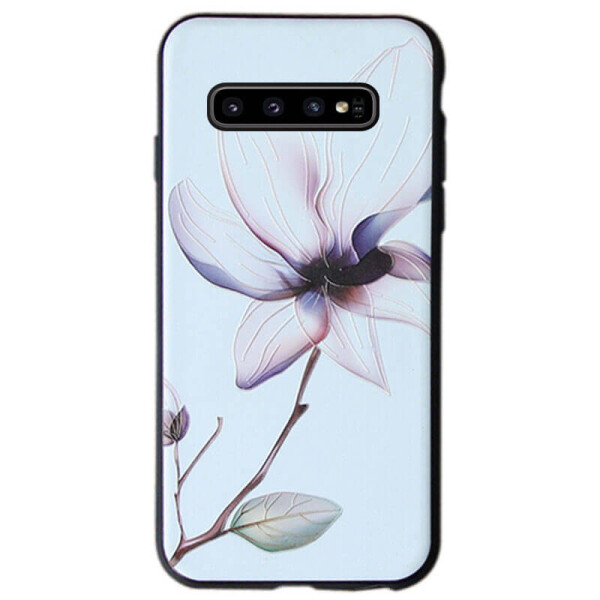 

TPU чехол Магнолия для Samsung Galaxy S10 Белый