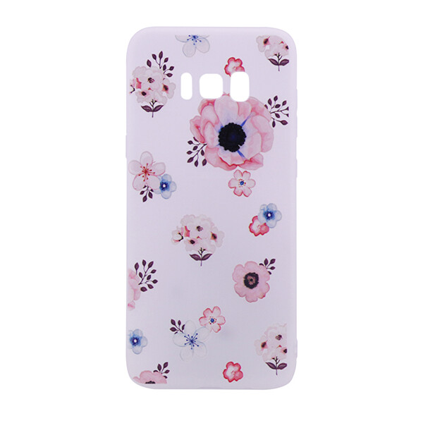 

TPU чехол матовый soft touch для Samsung G950 Galaxy S8 Цветы (крупный рисунок)