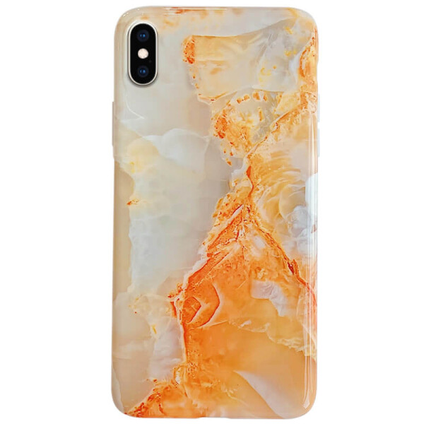 

TPU чехол Мрамор для Apple iPhone X / XS (5.8") Оранжевый