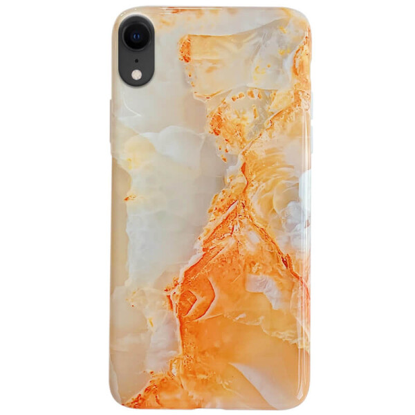 

TPU чехол Мрамор для Apple iPhone XR (6.1") Оранжевый