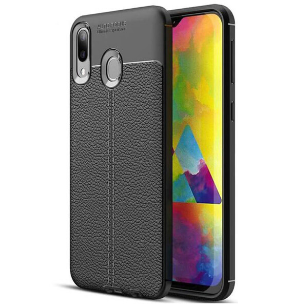 

TPU чехол фактурный (с имитацией кожи) для Samsung Galaxy A10s Черный