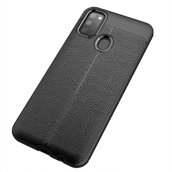 

TPU чехол фактурный (с имитацией кожи) для Samsung Galaxy M30s / M21 Черный