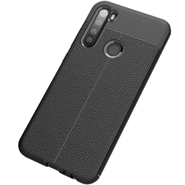 

TPU чехол фактурный (с имитацией кожи) для Xiaomi Redmi Note 8 Черный