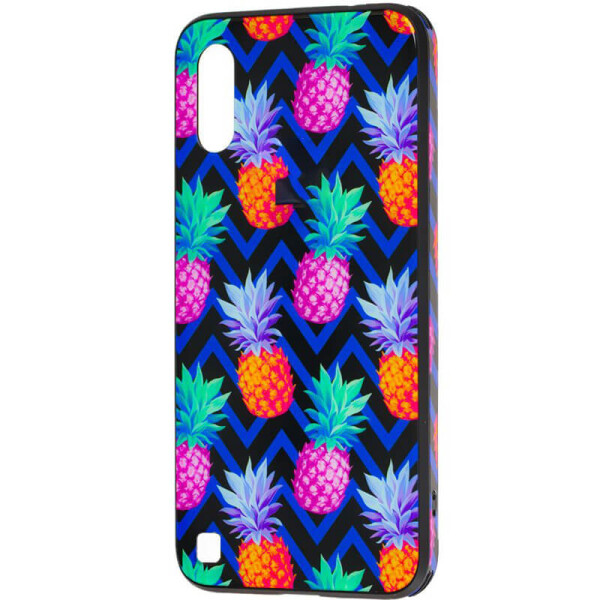 

TPU+Glass чехол Cute Print для Samsung Galaxy A10 (A105F) Ананасы