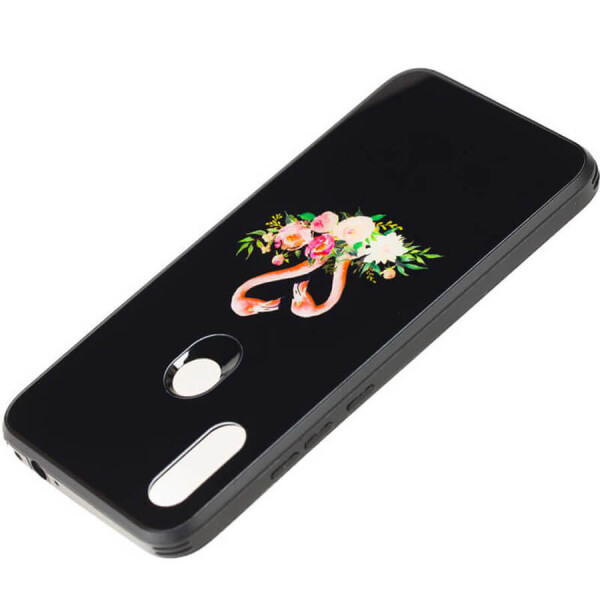 

TPU+Glass чехол Cute Print для Xiaomi Redmi Note 7 / Note 7 Pro / Note 7s Фламинго / Цветы