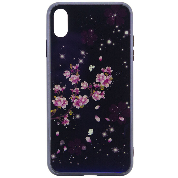 

TPU+Glass чехол Fantasy с глянцевыми торцами для Apple iPhone XS Max (6.5") Цветение