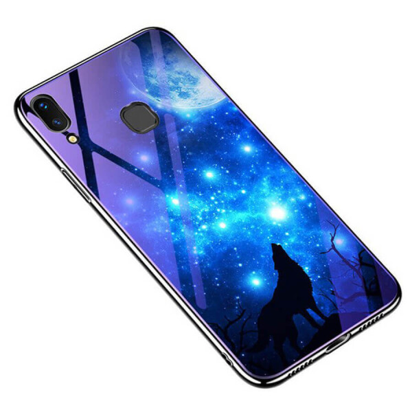 

TPU+Glass чехол Fantasy с глянцевыми торцами для Huawei P Smart Z / Y9 Prime (2019) Лунная ночь