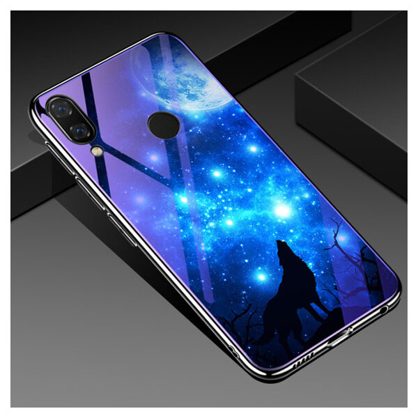 

TPU+Glass чехол Fantasy с глянцевыми торцами для Huawei P Smart+ (nova 3i) Лунная ночь