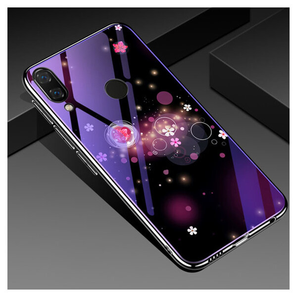 

TPU+Glass чехол Fantasy с глянцевыми торцами для Huawei P Smart+ (nova 3i) Пузырьки и цветы