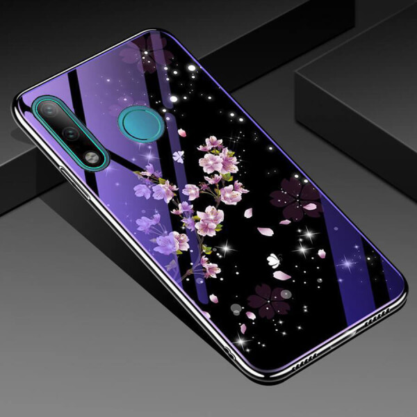

TPU+Glass чехол Fantasy с глянцевыми торцами для Huawei P30 lite Цветение