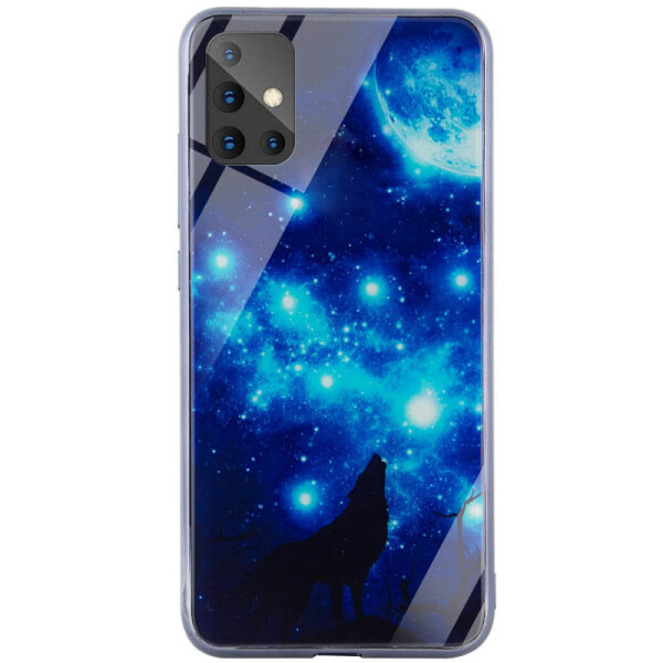

TPU+Glass чехол Fantasy с глянцевыми торцами для Samsung Galaxy A51 Лунная ночь