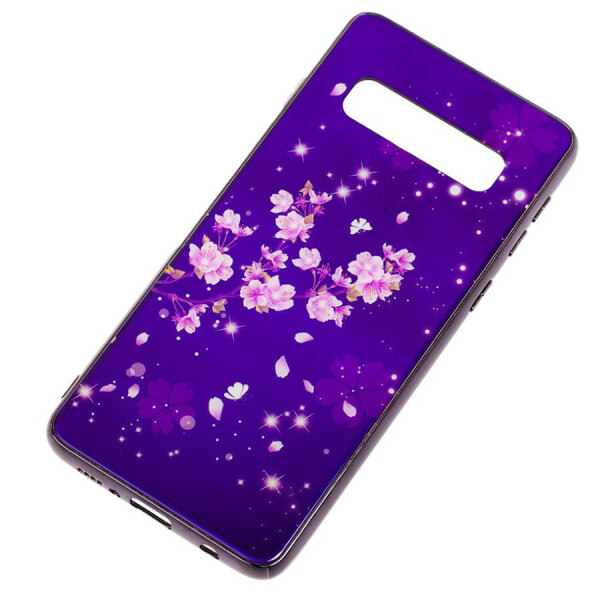 

TPU+Glass чехол Fantasy с глянцевыми торцами для Samsung Galaxy S10 Цветение