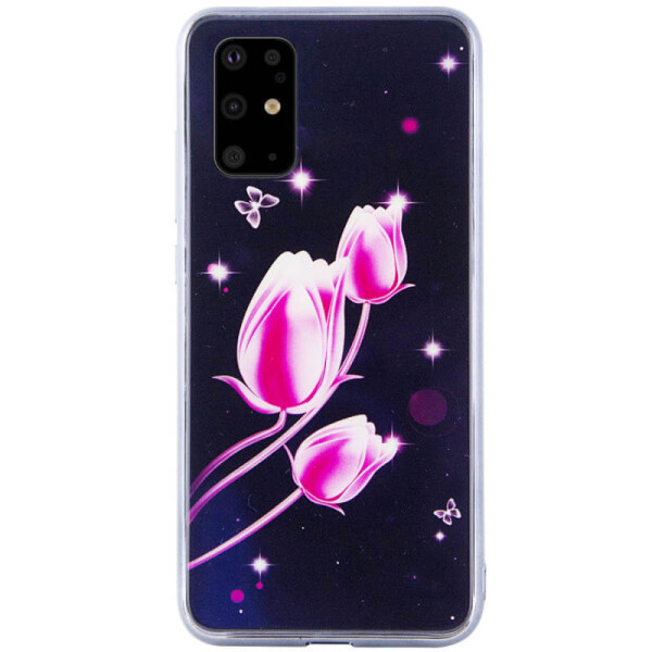 

TPU+Glass чехол Fantasy с глянцевыми торцами для Samsung Galaxy S20+ Тюльпаны