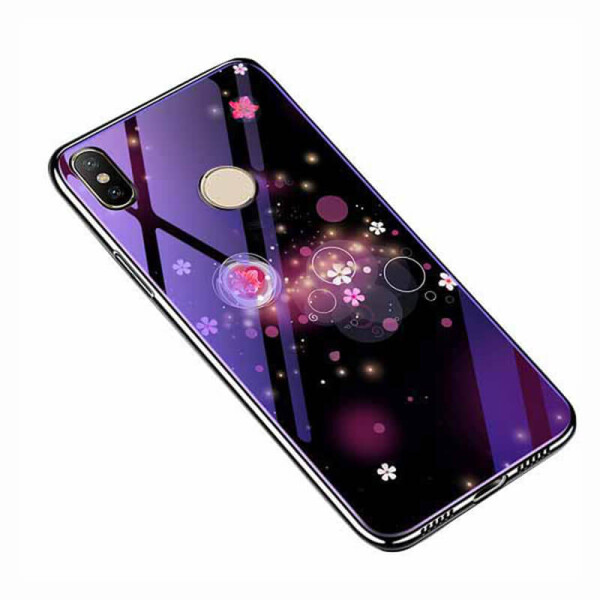 

TPU+Glass чехол Fantasy с глянцевыми торцами для Xiaomi Mi 8 Пузырьки и цветы