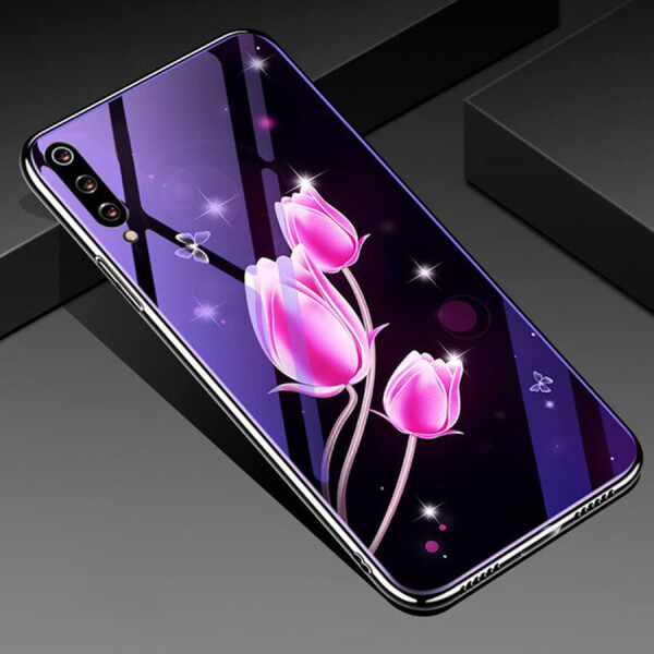 

TPU+Glass чехол Fantasy с глянцевыми торцами для Xiaomi Mi CC9 / Mi 9 Lite Тюльпаны