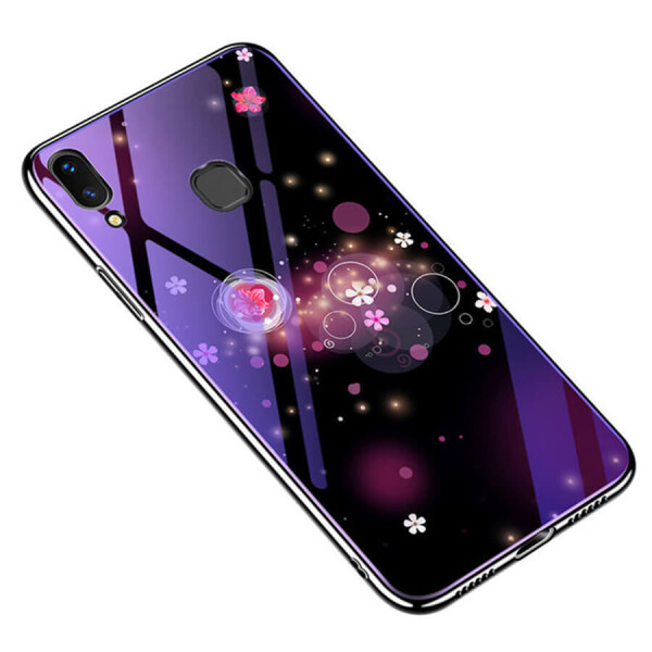 

TPU+Glass чехол Fantasy с глянцевыми торцами для Xiaomi Redmi 7 Пузырьки и цветы