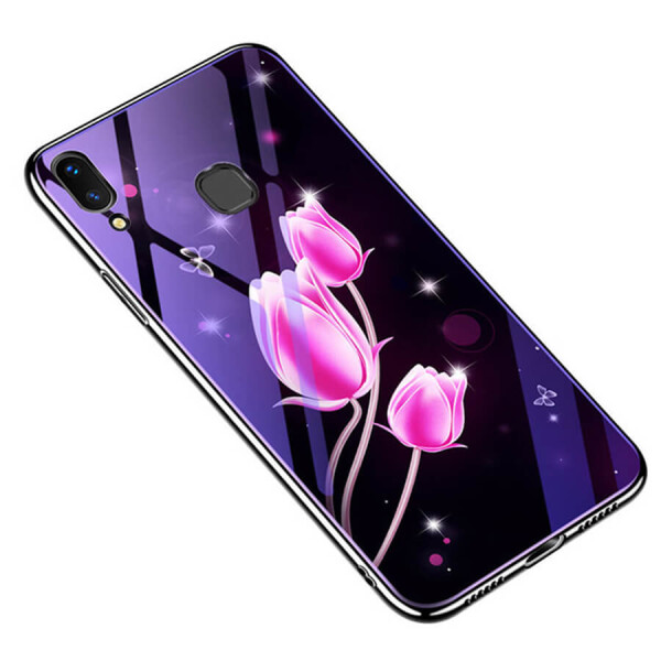 

TPU+Glass чехол Fantasy с глянцевыми торцами для Xiaomi Redmi 7 Тюльпаны