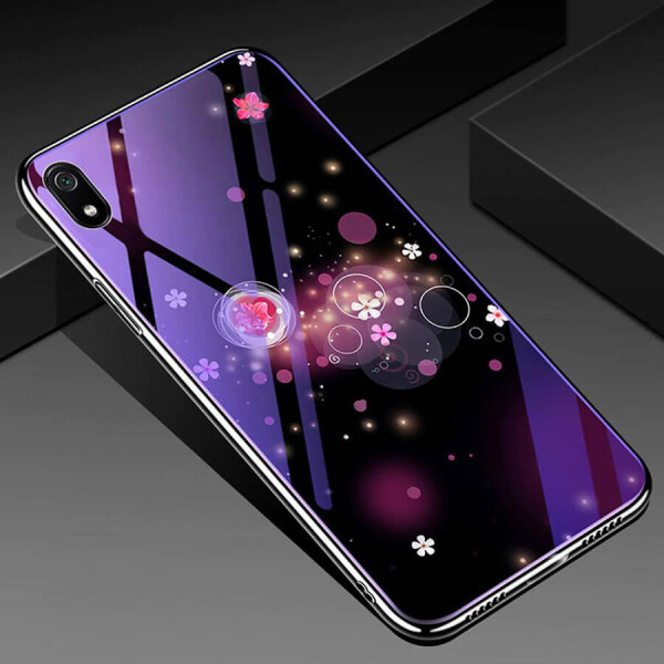 

TPU+Glass чехол Fantasy с глянцевыми торцами для Xiaomi Redmi 7A Пузырьки и цветы